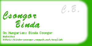 csongor binda business card